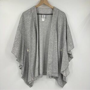 Cabi Gray ATC Cape #5846 Stripes Polka Dots Layering Poncho Cardigan XS/S